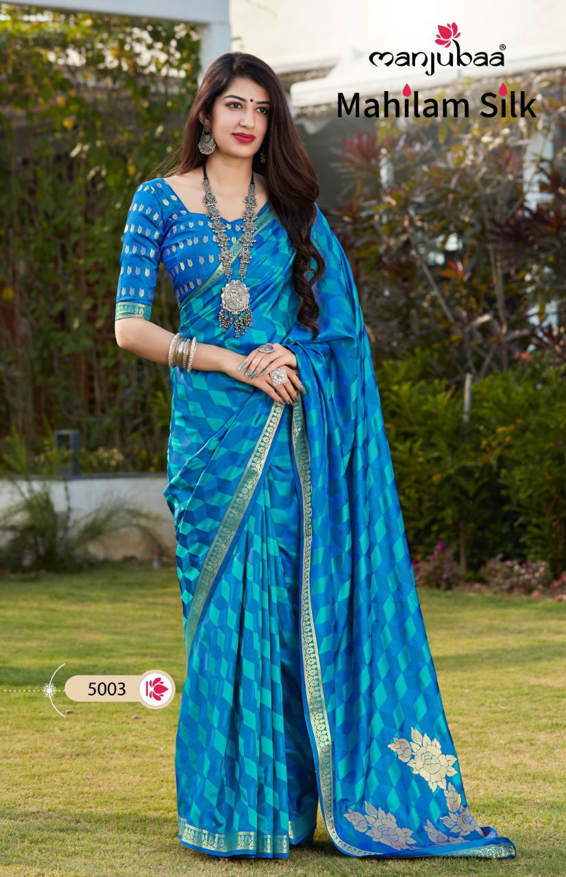 Manjubaa Mahilam Silk Latest Fancy Festive Wear Designer 
 Banarsi Soft Silk Saree Collection